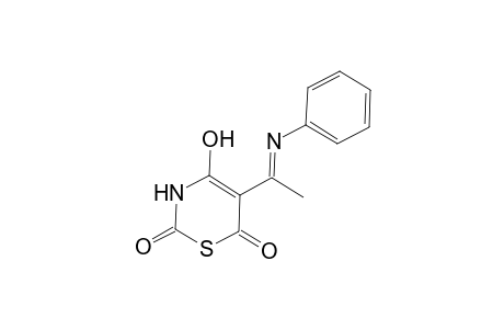 4-Hydroxy-5-(1-phenyliminoethyl)-3,6-dihydro-2H-1,3-thiazine-2,6-dione