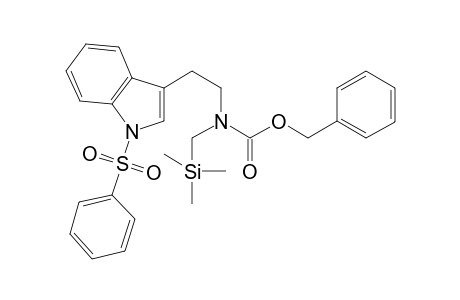 Benzyl N-[(N-Benzenesulfonyl).beta.-trytophyl]-N-[(trimethylsilyl)methyl]carbamate