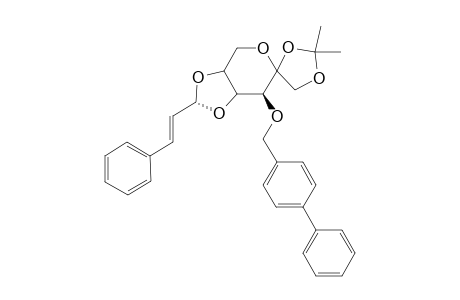 1,2-O-Isopropylidene-3-O-(p-phenylbenzyl)-4,5-O-[(1'R)-trans-3'-phenyl-2'-propen-1'-yl]-.beta.-D-psicopyranose