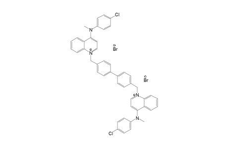 (4-chlorophenyl)-[1-[4-[4-[[4-[(4-chlorophenyl)-methyl-amino]quinolin-1-ium-1-yl]methyl]phenyl]benzyl]quinolin-1-ium-4-yl]-methyl-amine dibromide