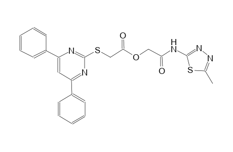 2-[(5-methyl-1,3,4-thiadiazol-2-yl)amino]-2-oxoethyl [(4,6-diphenyl-2-pyrimidinyl)sulfanyl]acetate