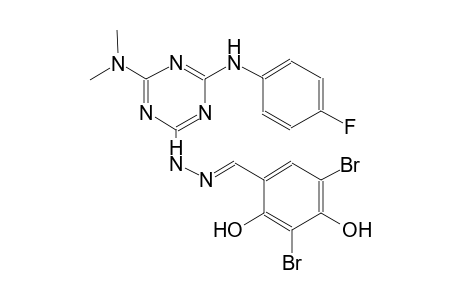 benzaldehyde, 3,5-dibromo-2,4-dihydroxy-, [4-(dimethylamino)-6-[(4-fluorophenyl)amino]-1,3,5-triazin-2-yl]hydrazone