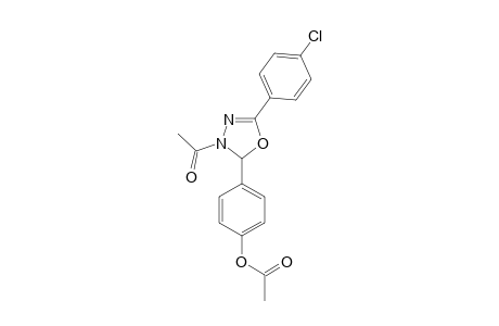 (+/-)-2-(4-ACETOXYPHENYL)-3-ACETYL-5-(4-CHLOROPHENYL)-2,3-DIHYDRO-1,3,4-OXADIAZOLE