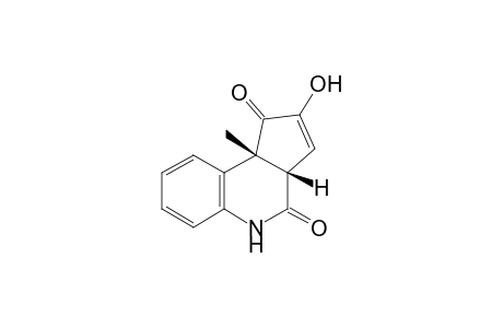 (+-)-(3aS,8bR)-2-Hydroxy-9b-methyl-5,9b-dihydro-1H-cyclopenta[c]quinoline-1,4(3aH)-dione