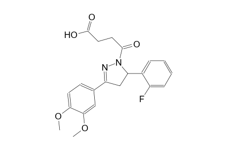 4-[3-(3,4-dimethoxyphenyl)-5-(2-fluorophenyl)-4,5-dihydro-1H-pyrazol-1-yl]-4-oxobutanoic acid