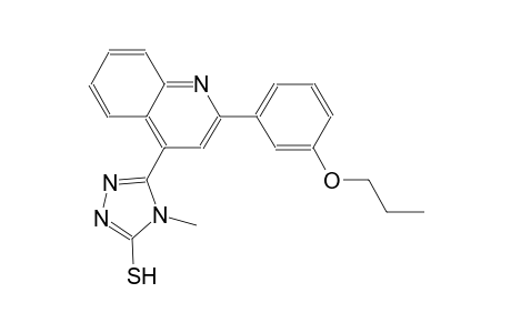 4-methyl-5-[2-(3-propoxyphenyl)-4-quinolinyl]-4H-1,2,4-triazole-3-thiol