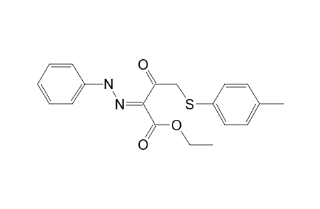 3-oxo-2-(Phenyl-hydrazono)-4-p-tolylsulfanyl-butyric acid, ethyl ester