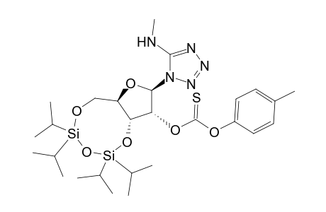 1H-Tetrazol-5-amine, N-methyl-1-[2-O-[(4-methylphenoxy)thioxomethyl]-3,5-O-[1,1,3,3-tetrakis(1-methylethyl)-1,3-disiloxanediyl]-.beta.-D-ribofuranosyl]-