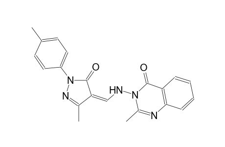 2-methyl-3-({(Z)-[3-methyl-1-(4-methylphenyl)-5-oxo-1,5-dihydro-4H-pyrazol-4-ylidene]methyl}amino)-4(3H)-quinazolinone