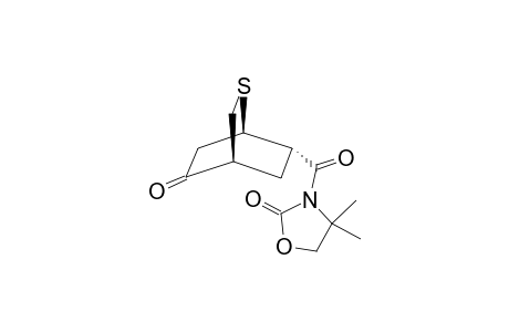 (1'R*,4'R*,6'S*)-3-(2'-THIABICYCLO-[2.2.2]-OCTAN-8'-ONE-6'-CARBONYL)-4,4-DIMETHYL-2-OXAZOLIDINONE