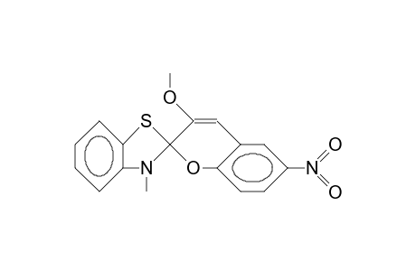 3-Methoxy-3'-methyl-6-nitro-spiro(2H-1-benzopyran-2,2'-benzothiazoli
