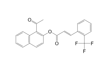 (E)-1-ACETYL-NAPHTHALEN-2-YL-3-[2-(TRIFLUOROMETHYL)-PHENYL]-ACRYLATE