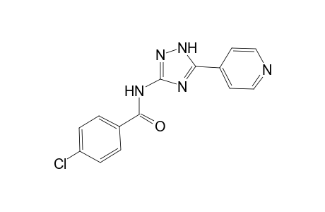 4-Chloranyl-N-(5-pyridin-4-yl-1H-1,2,4-triazol-3-yl)benzamide