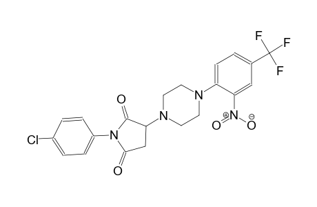 1-(4-chlorophenyl)-3-{4-[2-nitro-4-(trifluoromethyl)phenyl]-1-piperazinyl}-2,5-pyrrolidinedione