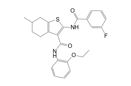 benzo[b]thiophene-3-carboxamide, N-(2-ethoxyphenyl)-2-[(3-fluorobenzoyl)amino]-4,5,6,7-tetrahydro-6-methyl-
