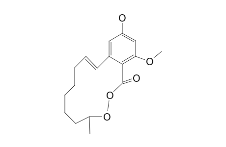 RHAPHIDECURPEROXIN;2-(5,6,7,8,9-PENTAHYDRO-4-METHYL)-4-HYDROXY-6-METHOXYBENZOPEROXOTRIDECAN-1-ONE