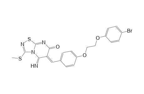 (6Z)-6-{4-[2-(4-bromophenoxy)ethoxy]benzylidene}-5-imino-3-(methylsulfanyl)-5,6-dihydro-7H-[1,2,4]thiadiazolo[4,5-a]pyrimidin-7-one