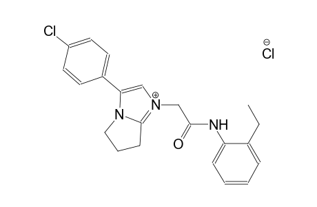 3-(4-chlorophenyl)-1-[2-(2-ethylanilino)-2-oxoethyl]-6,7-dihydro-5H-pyrrolo[1,2-a]imidazol-1-ium chloride
