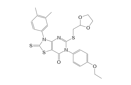 thiazolo[4,5-d]pyrimidin-7(6H)-one, 3-(3,4-dimethylphenyl)-5-[(1,3-dioxolan-2-ylmethyl)thio]-6-(4-ethoxyphenyl)-2,3-dihydro-2-thioxo-