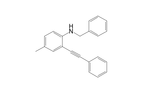 N-Benzyl-4-methyl-2-(phenylethynyl)aniline