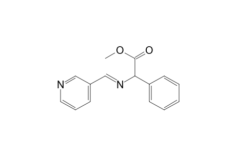 Benzeneacetic acid, .alpha.-[(3-pyridinylmethylene)amino]-, methyl ester, (.+-.)-