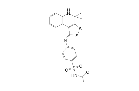 N-acetyl-4-{[(1Z)-4,4-dimethyl-4,5-dihydro-1H-[1,2]dithiolo[3,4-c]quinolin-1-ylidene]amino}benzenesulfonamide