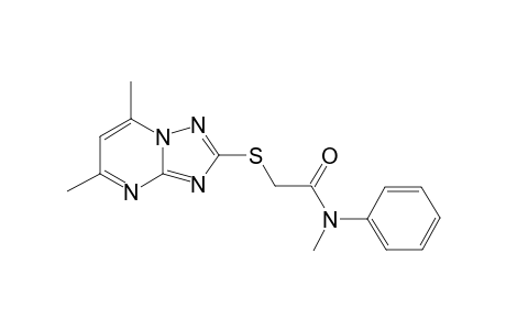 2-[(5,7-dimethyl[1,2,4]triazolo[1,5-a]pyrimidin-2-yl)sulfanyl]-N-methyl-N-phenylacetamide