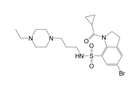 1H-indole-7-sulfonamide, 5-bromo-1-(cyclopropylcarbonyl)-N-[3-(4-ethyl-1-piperazinyl)propyl]-2,3-dihydro-