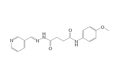 N-(4-methoxyphenyl)-4-oxo-4-[(2E)-2-(3-pyridinylmethylene)hydrazino]butanamide