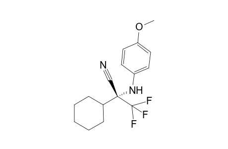 (R)-2-cyclohexyl-3,3,3-trifluoro-2-((4-methoxyphenyl)amino)propanenitrile