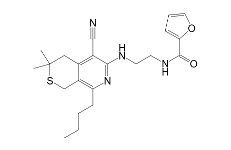 N-[2-[(8-butyl-5-cyano-3,3-dimethyl-1,4-dihydrothiopyrano[3,4-c]pyridin-6-yl)amino]ethyl]-2-furamide