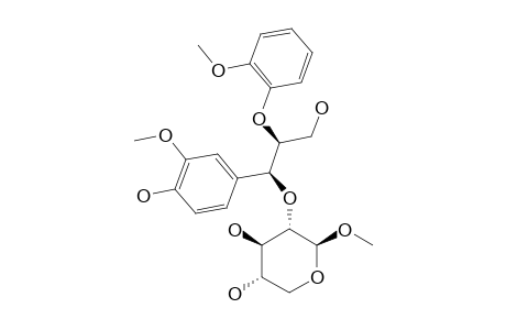 2R,3R;(2R,3R)-1-(4-HYDROXY-3-METHOXYPHENYL)-1-O-(1-O-METHYL,2-DEOXY-BETA-D-XYLOPYRANOS-2-YL)-2-(2-METHOXYPHENOXY)-PROPANE-1,3-DIOL
