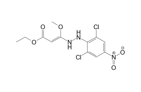 2-Propenoic acid, 3-[2-(2,6-dichloro-4-nitrophenyl)hydrazinyl]-3-methoxy-, ethyl ester
