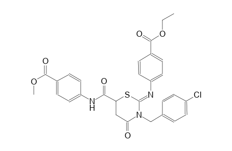ethyl 4-[((2Z)-3-(4-chlorobenzyl)-6-{[4-(methoxycarbonyl)anilino]carbonyl}-4-oxotetrahydro-2H-1,3-thiazin-2-ylidene)amino]benzoate