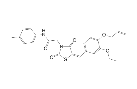 2-{(5E)-5-[4-(allyloxy)-3-ethoxybenzylidene]-2,4-dioxo-1,3-thiazolidin-3-yl}-N-(4-methylphenyl)acetamide