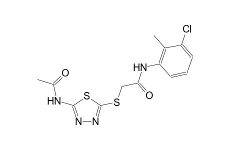 2-{[5-(acetylamino)-1,3,4-thiadiazol-2-yl]sulfanyl}-N-(3-chloro-2-methylphenyl)acetamide