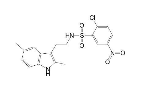 2-Chloranyl-N-[2-(2,5-dimethyl-1H-indol-3-yl)ethyl]-5-nitro-benzenesulfonamide