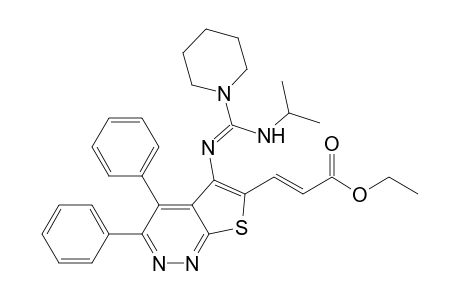 6-(2-Ethoxycarbonylvinyl)-5-(isopropylaminopiperidin-1-ylmethyleneamino)-3,4-diphenylthieno[2,3-c]pyridazine