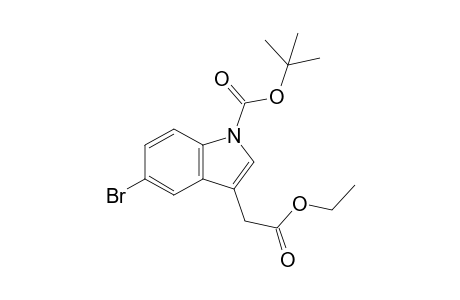 5-Bromo-3-(2-ethoxy-2-keto-ethyl)indole-1-carboxylic acid tert-butyl ester