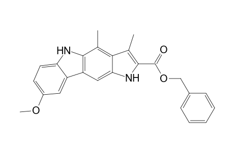 (phenylmethyl) 6-methoxy-1,10-dimethyl-3,9-dihydropyrrolo[3,2-b]carbazole-2-carboxylate