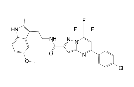 5-(4-Chlorophenyl)-N-[2-(5-methoxy-2-methyl-1H-indol-3-yl)ethyl]-7-(trifluoromethyl)-2-pyrazolo[1,5-a]pyrimidinecarboxamide