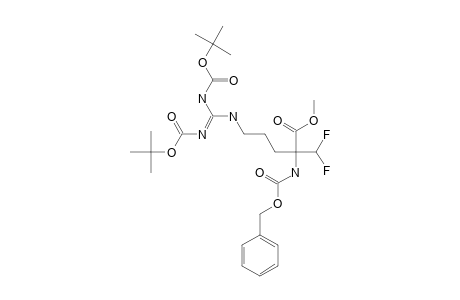 2-(benzyloxycarbonylamino)-5-[bis(tert-butoxycarbonylamino)methyleneamino]-2-(difluoromethyl)valeric acid methyl ester