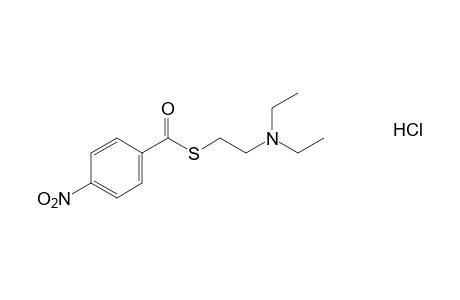 p-nitrothiobenzoic acid, S-[2-(diethylamino)ethyl]ester, hydrochloride
