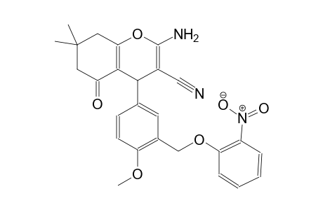 4H-1-benzopyran-3-carbonitrile, 2-amino-5,6,7,8-tetrahydro-4-[4-methoxy-3-[(2-nitrophenoxy)methyl]phenyl]-7,7-dimethyl-5-oxo-