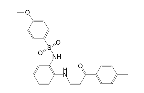 4-methoxy-N-(2-{[(1Z)-3-(4-methylphenyl)-3-oxo-1-propenyl]amino}phenyl)benzenesulfonamide