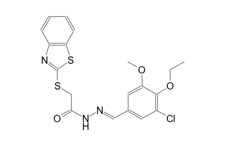 2-(1,3-benzothiazol-2-ylsulfanyl)-N'-[(E)-(3-chloro-4-ethoxy-5-methoxyphenyl)methylidene]acetohydrazide