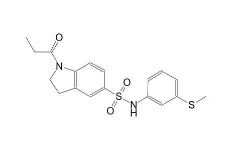 N-[3-(methylsulfanyl)phenyl]-1-propionyl-5-indolinesulfonamide