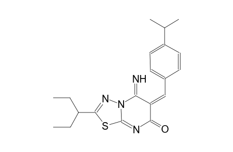 (6E)-2-(1-ethylpropyl)-5-imino-6-(4-isopropylbenzylidene)-5,6-dihydro-7H-[1,3,4]thiadiazolo[3,2-a]pyrimidin-7-one