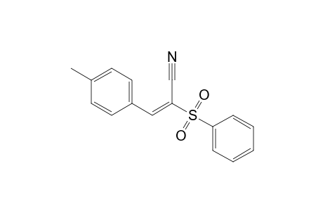 (E)-2-(benzenesulfonyl)-3-(4-methylphenyl)-2-propenenitrile