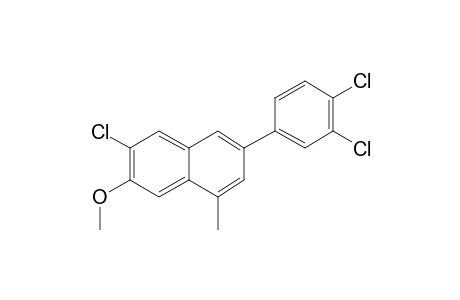 6-Chloro-3-[3,4-dichlorophenyl]-7-methoxy-1-methyl naphthalene